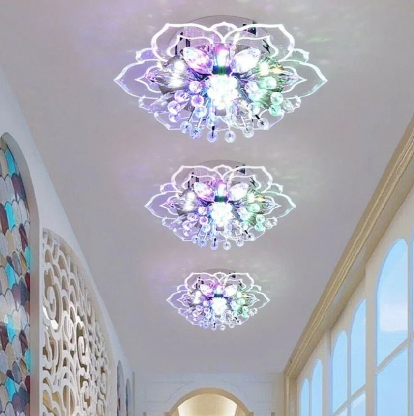 FloraLuxe – LED Crystal Flower Chandelier