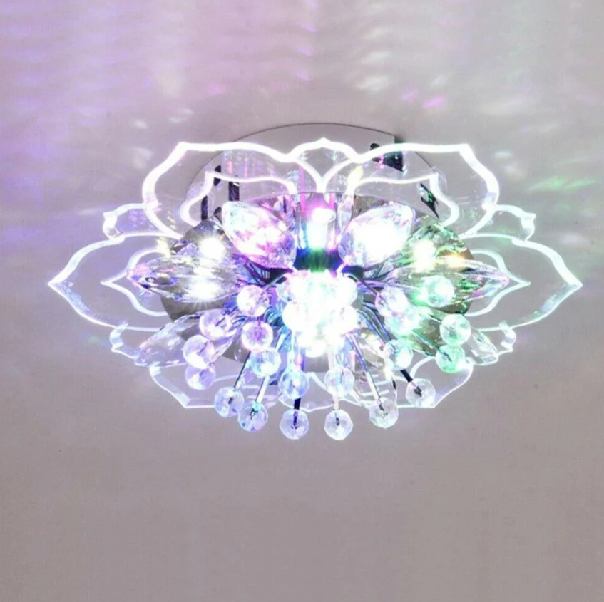 FloraLuxe – LED Crystal Flower Chandelier