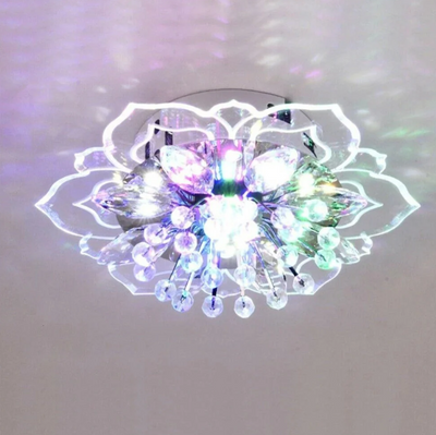 FloraLuxe – LED Crystal Flower Chandelier