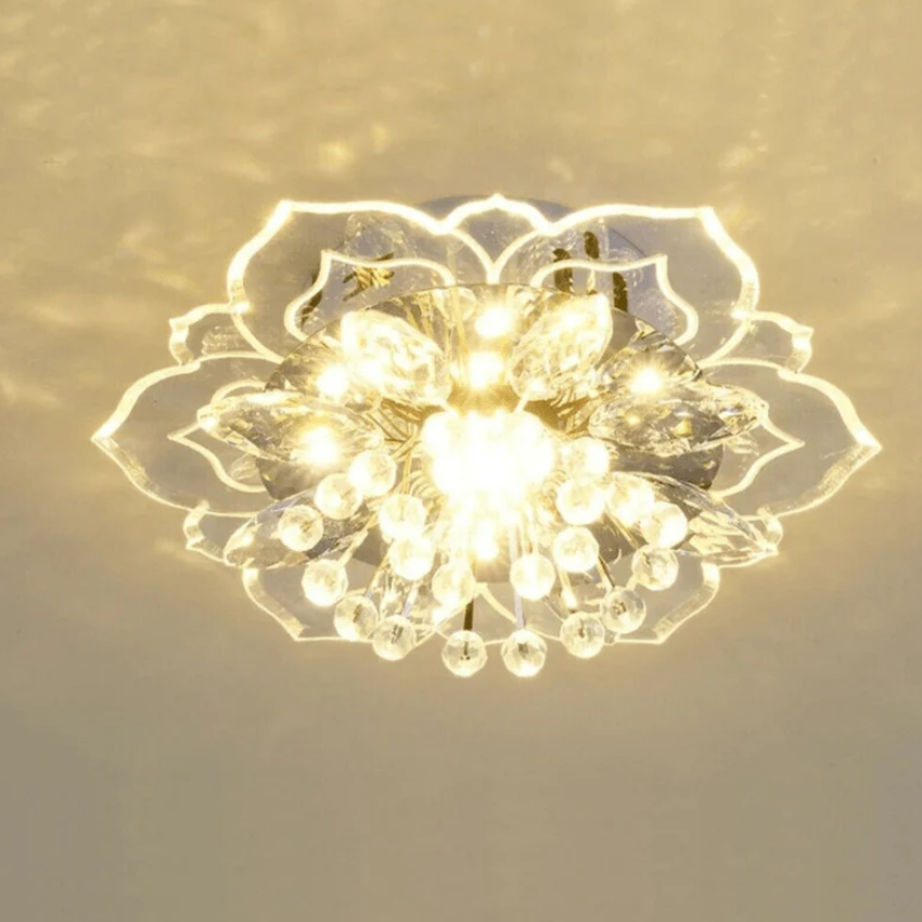 FloraLuxe – LED Crystal Flower Chandelier